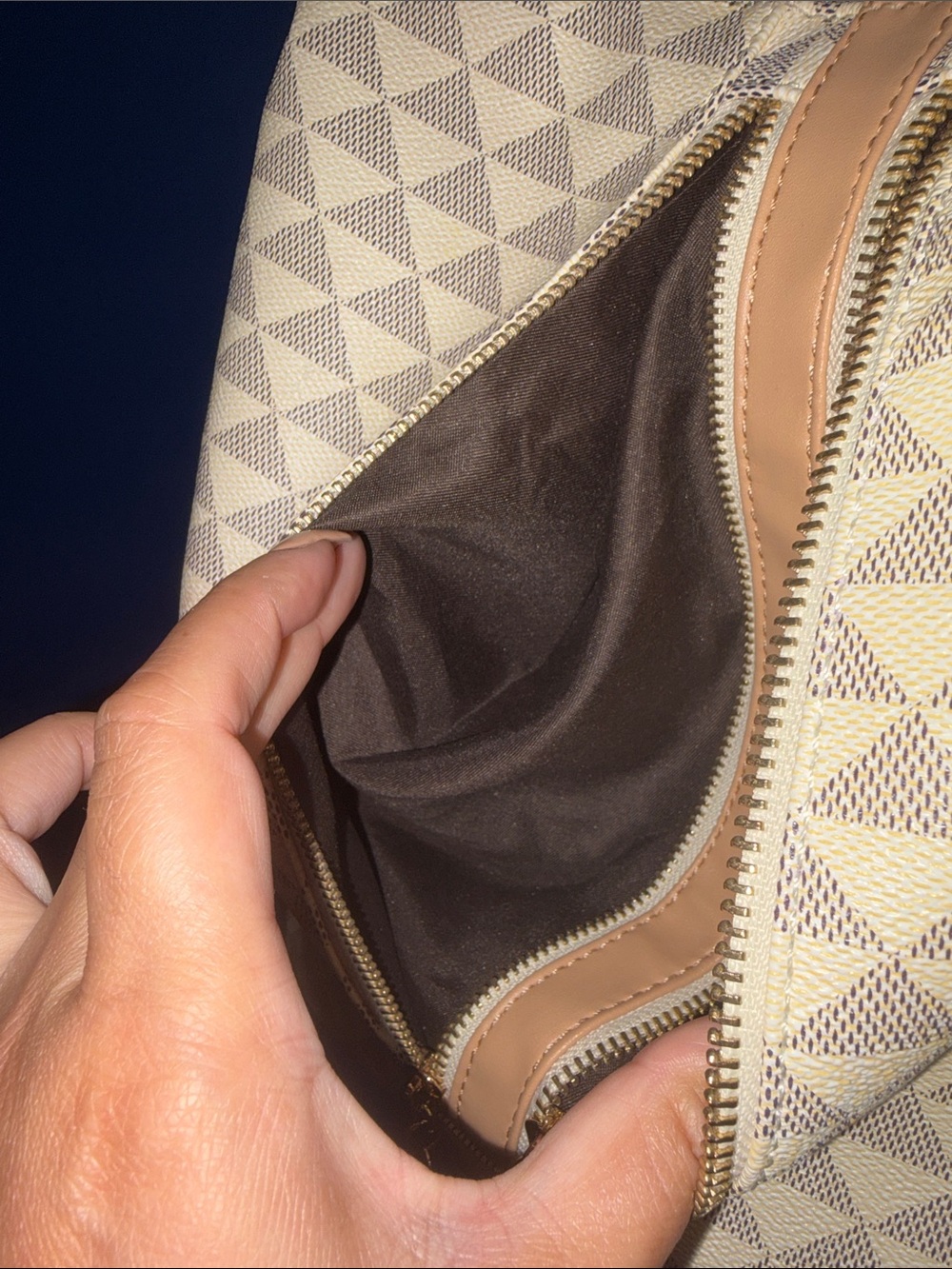 Geometric Print Cream Backpack - Picture 11 of 17